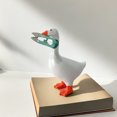 thumbnail image 4 of Soporte magnético para llaves de ganso, figura de pato de ganso de resina, soporte magnético para herramientas, figuras de animales lindos (naranja), 4 of 5