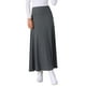 thumbnail image 1 of Falda Maxi Casual Ligera de Cintura Alta Estilo Flare S Oscuro Gris, 1 of 6
