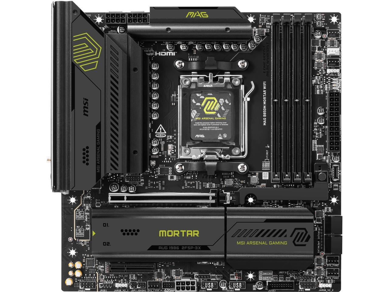 MSI MAG B850M MORTAR WIFI Gaming Desktop Motherboard - AMD B850 Chipset - Socket AM5 - Micro ATX (magb850mmortarwifi)