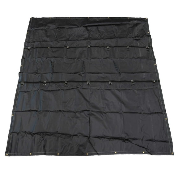 Heavy Duty Nose Tarp - 9.666' x 10.75' - 18 oz. Black Tarp