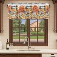 thumbnail image 6 of Yellow Orange Pumpkin Fall Curtain Valances for Windows, Kitchen Valance Window Treatments Panel 2 Pack, Thanksgiving Plaid Botanical Truck Rod Pocket Short Curtains for Bathroom Bedroom 60 x 18 Inch, 6 of 8