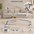Slanted Rails 16 IN-1 Pack Nickel 16 Inch Angled Stainless Steel Shower Grab Bar ...