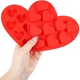 thumbnail image 3 of 4 moldes de silicona en forma de corazón, moldes antiadherentes para chocolate, dulces, moldes para hornear para el día de San Valentín, chocolate, fondant, pudín (rojo), 3 of 5
