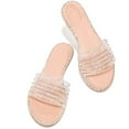 thumbnail image 6 of Ichuanyi Slippers for Women Womens Glitter Bling Fancy Slide Flat Low Wedge Casual Fashion Sandals Shoes, 6 of 9