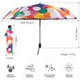 thumbnail image 3 of FORMRS Travel Umbrella Folding Auto Open Close Windproof Rain UV Protection, White Colorful Circles, 3 of 8