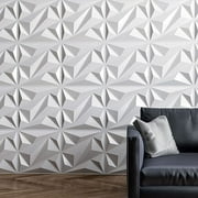 SUDEG 11.81 x 11.81 PVC Diamond Textured Decorative Wall Panels,12 Pieces Pack