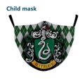 thumbnail image 1 of Mascarilla reutilizable con filtro de Harry Potter para niños, máscara de algodón con válvula de respiración, lavable, de carbón activado, Unisex, 1 of 4