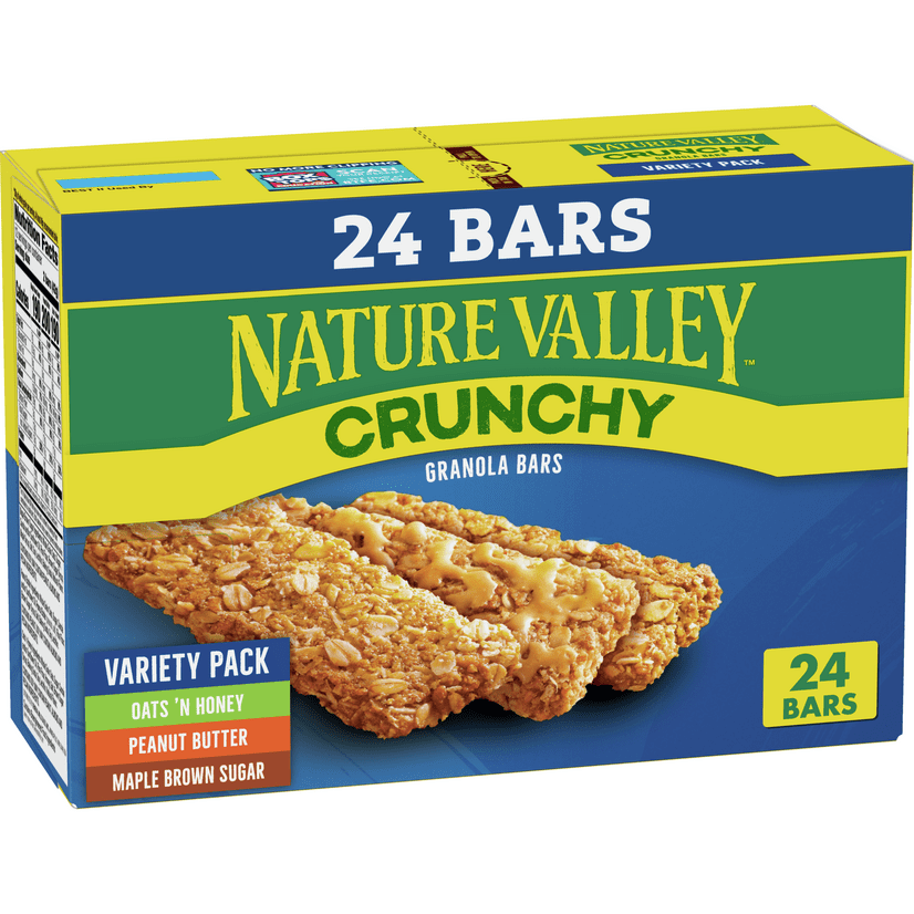 Office Snacks Nature Valley Bars Bulk Variety Pack of 120 - Office Snacks, School  Lunches, Meetings - Walmart.com