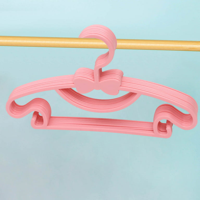 Smartor 60-Pack Pink Plastic Baby Clothes Hangers with Dividers for Baby Boy Clothes, Newborn Girl Clothes, Kids, Childrens, Tod