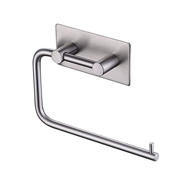 Cateissary Portarrollos de papel higiénico autoadhesivo, dispensador de papel tisú de acero inoxidable, toallero en rollo, organizador de cocina, Juegos de accesorios de baño Cateissary JJ14885-00