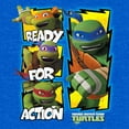 thumbnail image 2 of Men's Teenage Mutant Ninja Turtles Ready for Action Graphic Tee Royal Blue Heather Large, 2 of 5