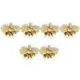 thumbnail image 3 of Christmas Tree Bows Miniature Christmas Fabric Bows Fireplace Stair Railings Gold Decoration 6Pcs, 3 of 5