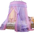 thumbnail image 5 of Mosquitera colgante de tela estilo princesa con forma de cúpula para cama, estilo europeo, con alambre de hierro, para colocar en el suelo, para adultos de 1,2 m, 5 of 5