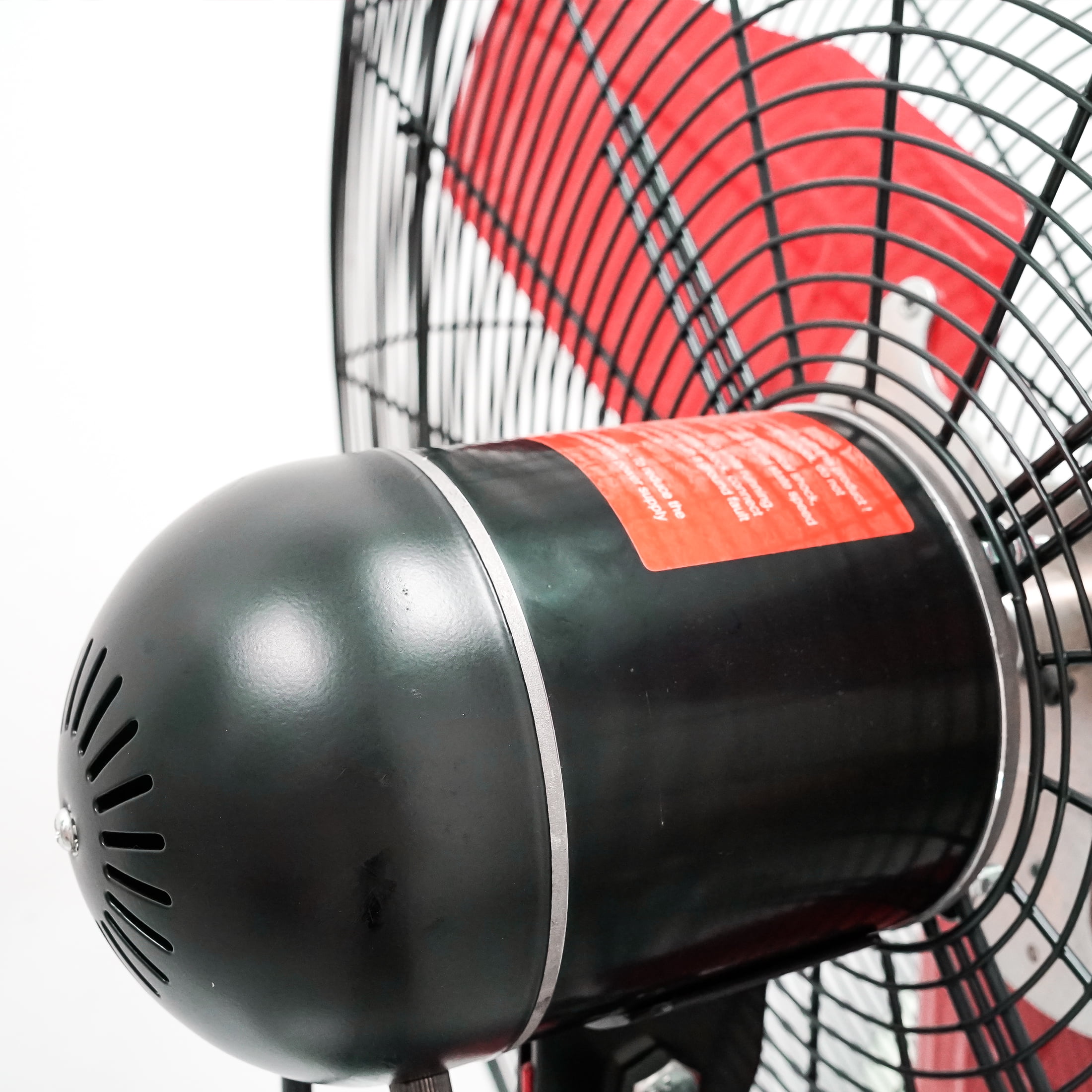 Hyper Tough 30" 3-Speed Commercial & Industrial High Velocity Adjustable Height Red & Black Pedestal Fan