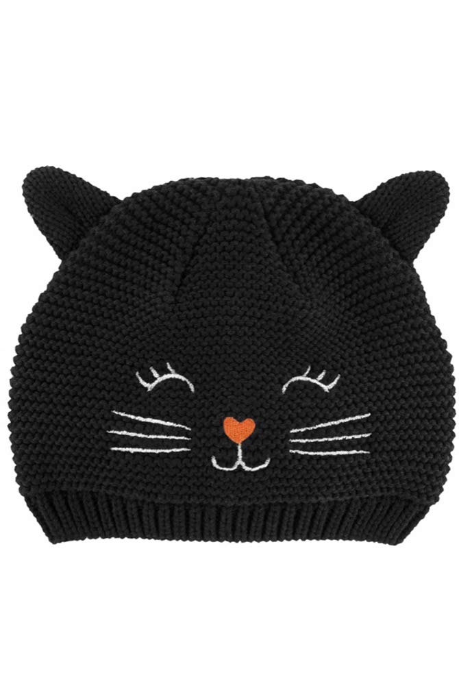 Carter's Baby Girl's Cat Beanie, Black 