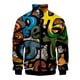 thumbnail image 4 of Chaqueta con estampado 3D de graffiti de colores a la moda para hombre, abrigo de manga larga con patrón de hip hop, chaqueta holgada de calle de otoño, chaquetas con cremallera para niños, 4 of 5