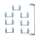 thumbnail image 1 of Estabilizadores atornillados de PCB 2U 6.25U Teclado mecánico Satélite Reemplazo 8 piezas para 104108 96, 1 of 4
