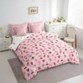 thumbnail image 3 of Homewish Merry Christmas 7 Pieces Bedding Comforter Set,Xmas Gingerbread Man Full Bedding Set,Candy Cane Christmas Flower Fitted Sheet Flat Sheet For Girls,Ultra Soft Home Decor Reversible, 3 of 8