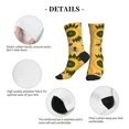 thumbnail image 6 of Crew Socks for Women Men, Bees and Sunflowers A  Moisture Running Athletic Football Striped Socks Cushion Tube Socks, 6 of 7