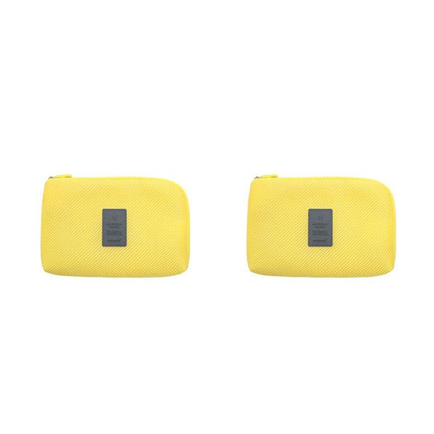 Toystoory Bolsas de almacenamiento de cable de datos de carga unisex Bolsas de almacenamiento para viajes al aire libre Organizador a prueba de Amarillo L 2Conjunto