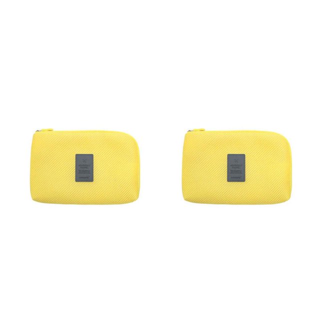 Toystoory Bolsas de almacenamiento de cable de datos de carga unisex Bolsas de almacenamiento para viajes al aire libre Organizador a prueba de Amarillo L 2Conjunto