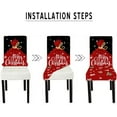 thumbnail image 4 of Set of 6 Christmas Dining Chair Covers Stretch Parsons Chair Slipcovers Printed Christmas Decoration Washable Removable Dining Chair Protector for Home Hotel Restaurant Kichen, 4 of 6