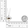 thumbnail image 2 of Gem Stone King 925 Silver and 10K Yellow Gold Heart Shape Lab Grown Diamond Pendant Necklace for Women with Brown Smoky Quartz and Brown Smoky Quartz (0.91 Cttw, Double Heart, 18 inch Chain), 2 of 4