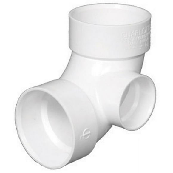 Charlotte Pipe 46353 Schedule 40 3 in. Hub x 3 in. dia.Hub PVC 90 deg Elbow