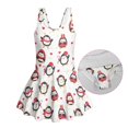 thumbnail image 6 of Uourmeti Christmas Cartoon Penguin Swim Dress for Girls - Sleeveless Skirted One-Piece Bathing Suit, Quick Dry, Perfect for Beach & Pool Vacations, 6 of 8