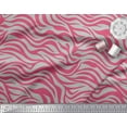 thumbnail image 2 of Soimoi Pink Velvet Fabric Wild Animal Skin Printed Fabric 1 Yard 60 Inch Wide, 2 of 3
