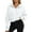 White, variant on VEKDONE Cropped Hoodies for Women Half Zip Drawstring Hooded Sweatshirt with Thumb Holes Fall Winter Long Sleeve Thin Fleece Pullover Top Solid Color Cute Blouse with Pockets White L