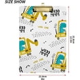 thumbnail image 3 of FMSHPON Cool Blue Dino Yellow Excavator Clipboard Hardboard Wood Nursing Clip Board and Pull for Standard A4 Letter 13x9 inches, 3 of 5