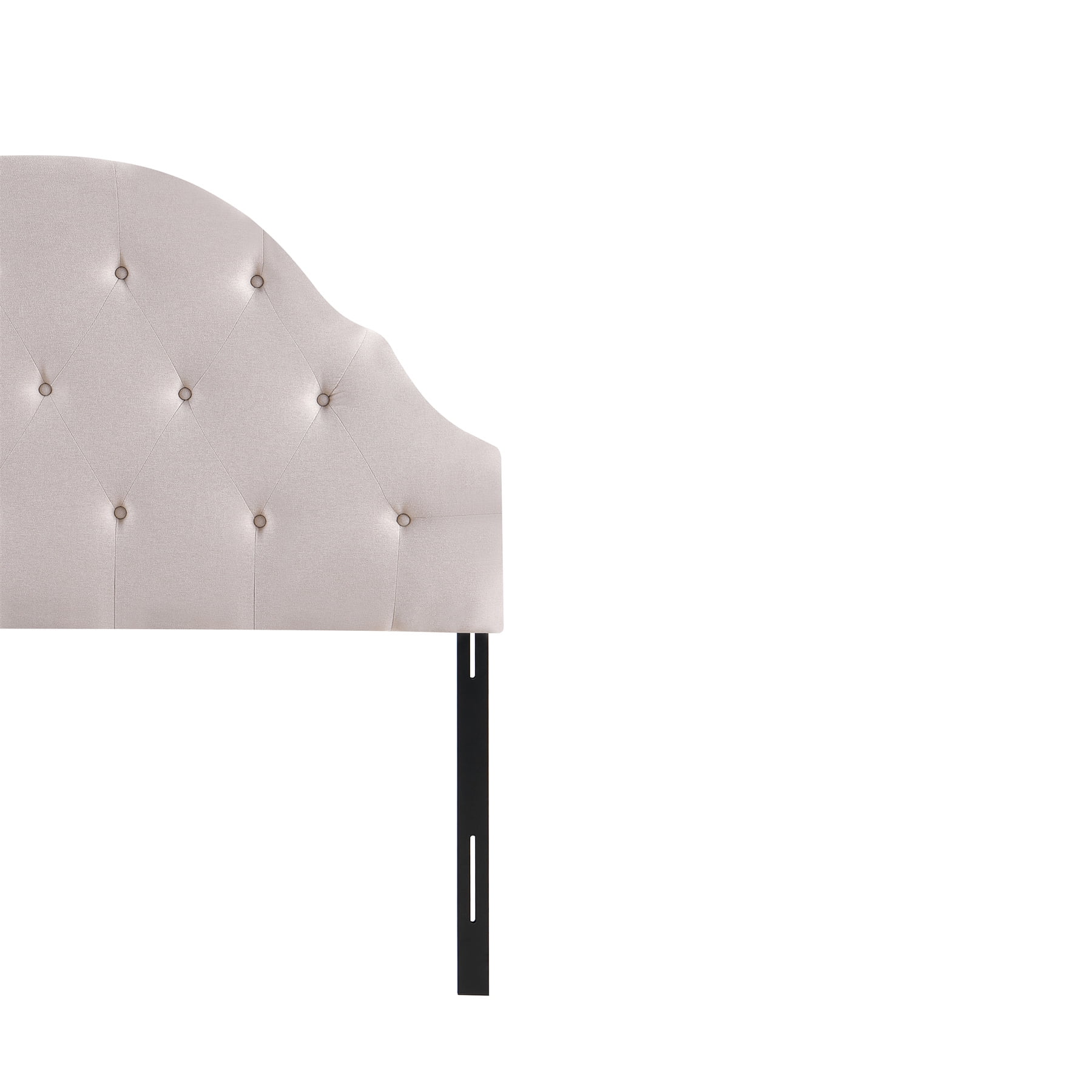 Beige Classic Arched Tufted Headboard, King