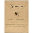 thumbnail image 3 of Twelve Constellation Necklace Black Dripping Oil Constellation Card Clavicle Chain, 3 of 9