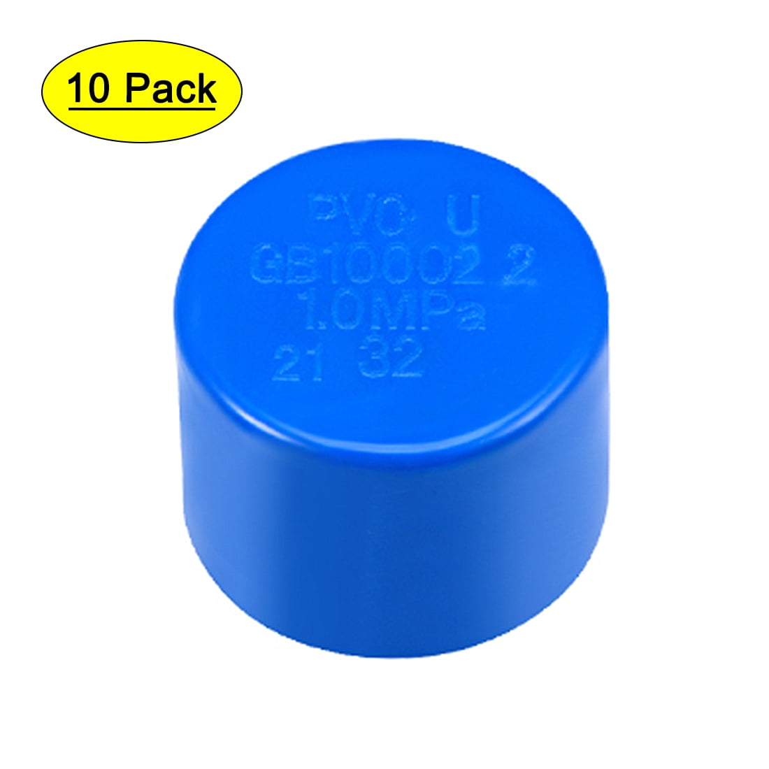 32mm PVC Pipe Cap Fitting, Slip End Caps DWV(Drain Waste Vent) Blue 10