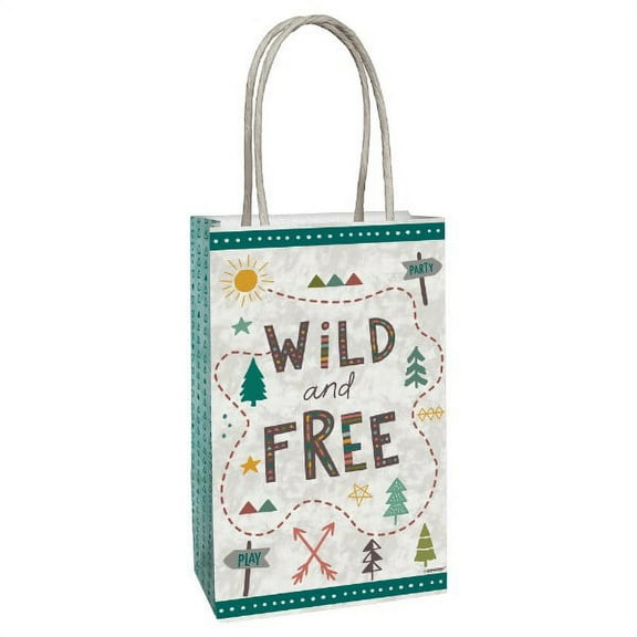 Happy Birthday 'Wilderness' Kraft Paper Favor Bags (8ct)