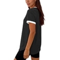 thumbnail image 6 of FNFYFH Womens Workout Tops Loose Fit Short Sleeve Athletic Shirts Color Block Gym Clothes Outfits Sun Protection T Shirts, 6 of 10