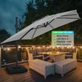 thumbnail image 4 of HOTEEL 10ft Patio Umbrella Outdoor Square Large Cantilever Windproof Offset and Heavy Duty Sun Umbrella for Garden Deck Pool, Beige, 4 of 11