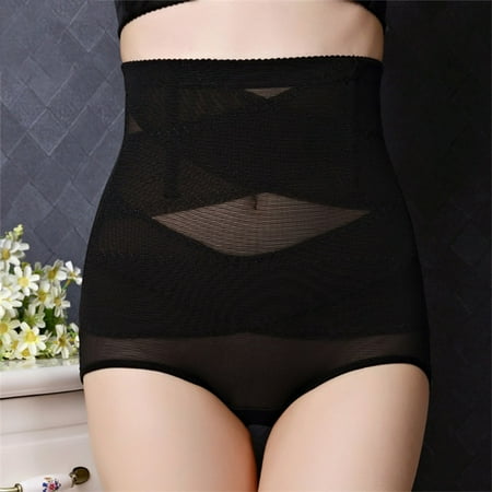 

YIWEI Women Shaper Control Tummy Panty Corset High Waist Shapewear Underwear Black L