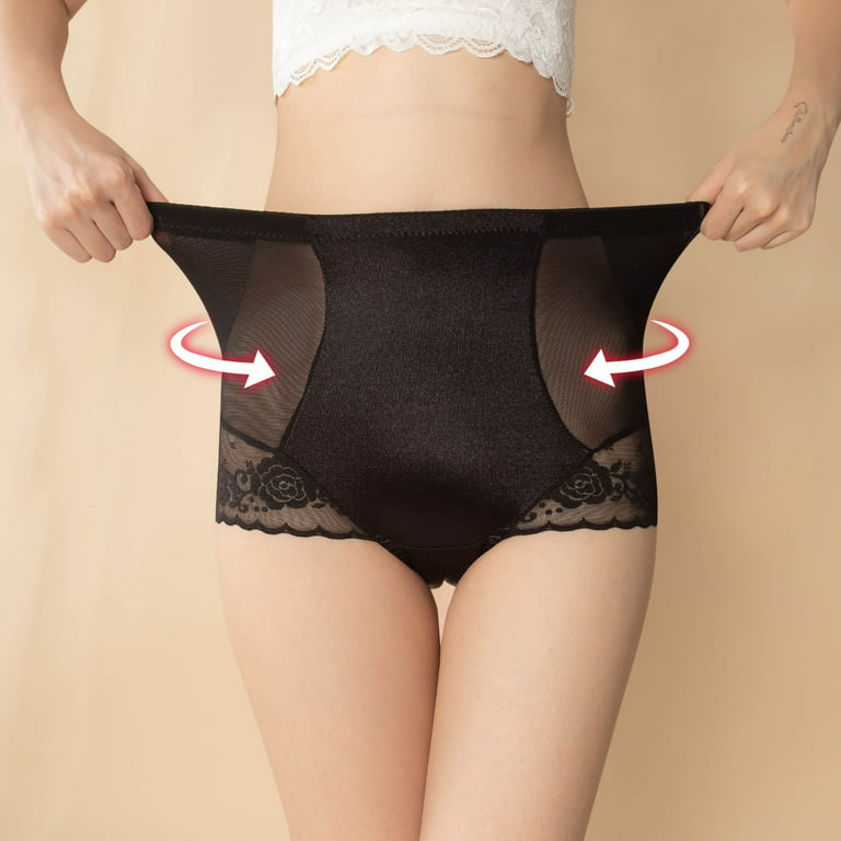 GWAABD Cheekies Panties for Women Lace Panties Feminine Low Waist Mesh  Seamless Cotton Crotch Ladies Panties Briefs