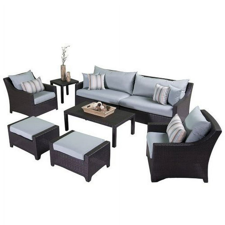 RST Brands Deco 8 Piece Sofa with Club Chair and Ottoman Set