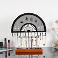 thumbnail image 5 of Retro Style Black Semicircular Fan-Shaped Jewelry Stand Jewelry Display Stand Earrings Necklaces Ri, 5 of 5
