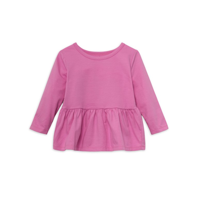 トップス Apolina Additions / peplum tee 3-5y Little Star Organic Toddler Girls' Long Sleeve Peplum Tops 2