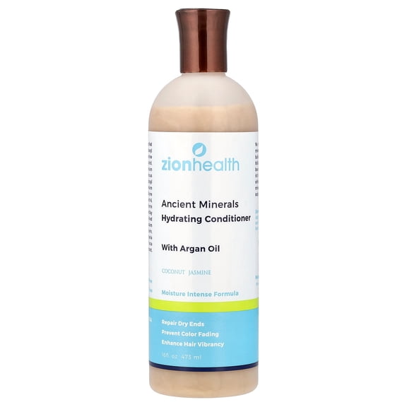 Zion Health Ancient Minerals, Hydrating Conditioner with Argan Oil, Coconut Jasmine, 16 fl oz (473 ml)