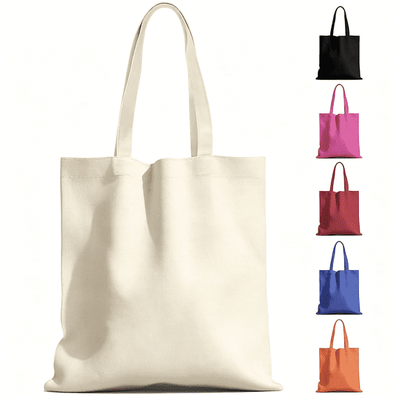GASTROPOD 2 Pack Available Premium Canvas Reusable Tote Gift Bags, Made of Natural Canvas with Handle, Work, Diy, Shopping