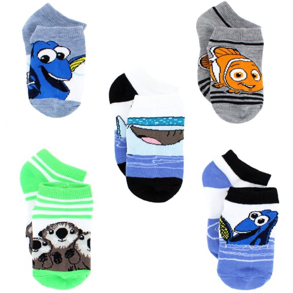 Finding Dory Nemo Boys 5-pack Socks 1953FF (Toddler/Little Kid/Big Kid)