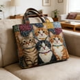 thumbnail image 4 of Playful Kittens Quilted Tote Bag - Handcrafted Patchwork Cat Tote, Durable & Stylish, Ideal for Cat Lovers, Daily Use, 4 of 6