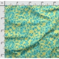 thumbnail image 2 of Soimoi Floral Printed, Cotton Satin Spandex, Sewing Fabric by The Yard 54 Inch Wide, Decorative Fabric for Dresses and Home Accents, Yellow, 2 of 5
