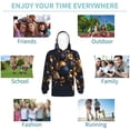 thumbnail image 5 of KLL Unisex Kids Boys Girls Hooded Pocket Pullover Hoodies-Elegant Golden Blue Ornaments, 5 of 5