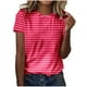 thumbnail image 1 of Camisetas de Manga Corta para Mujeres Moda Impresa Cuello Redondo Camiseta, Lentejuelas Detalle para Primavera Verano Casual Y Fiesta, 1 of 8